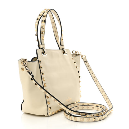 Valentino Garavani Vitello Mini Rockstud Tote Ivory 3 of 13