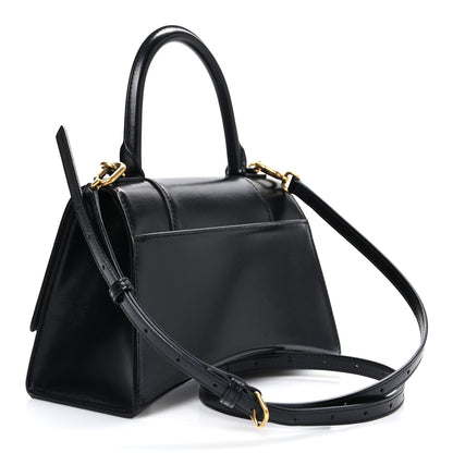Balenciaga Shiny Box Calfskin Small Hourglass Top Handle Bag Black 3 of 10