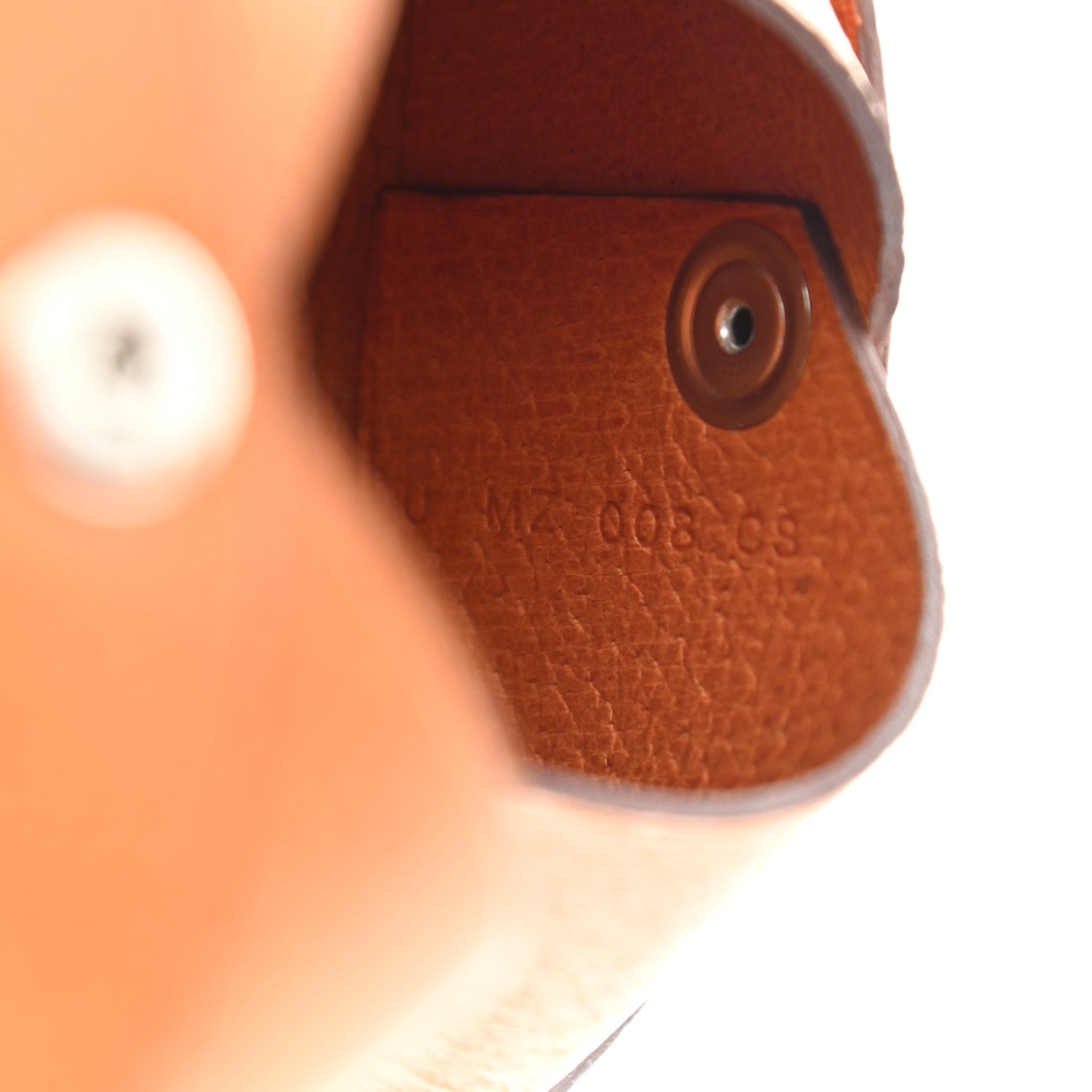 Hermes Peau Porc Calvi Card Case Toffee 7 of 9