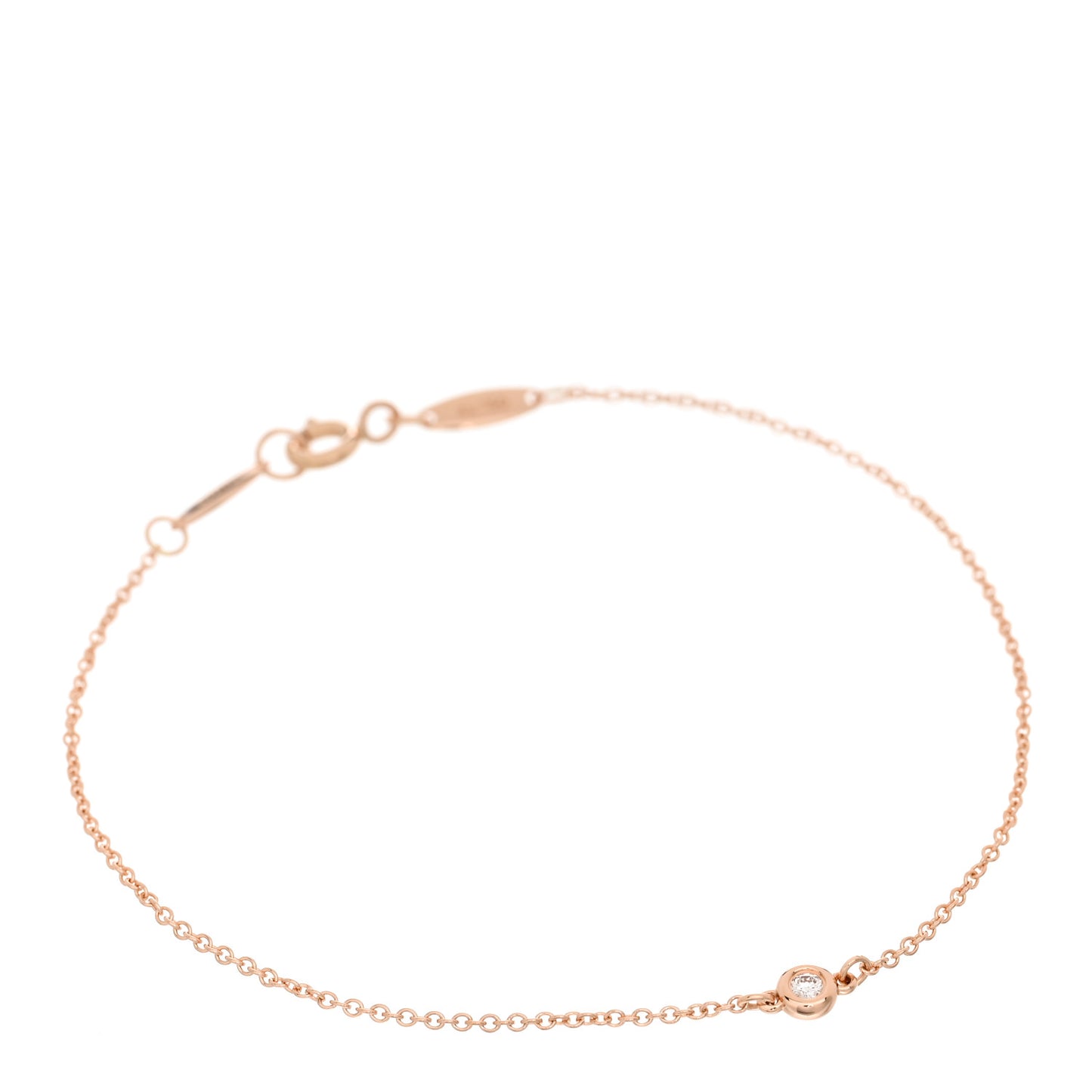 18K Rose Gold Diamond .03ct Elsa Peretti Diamonds by the Yard Bracelet