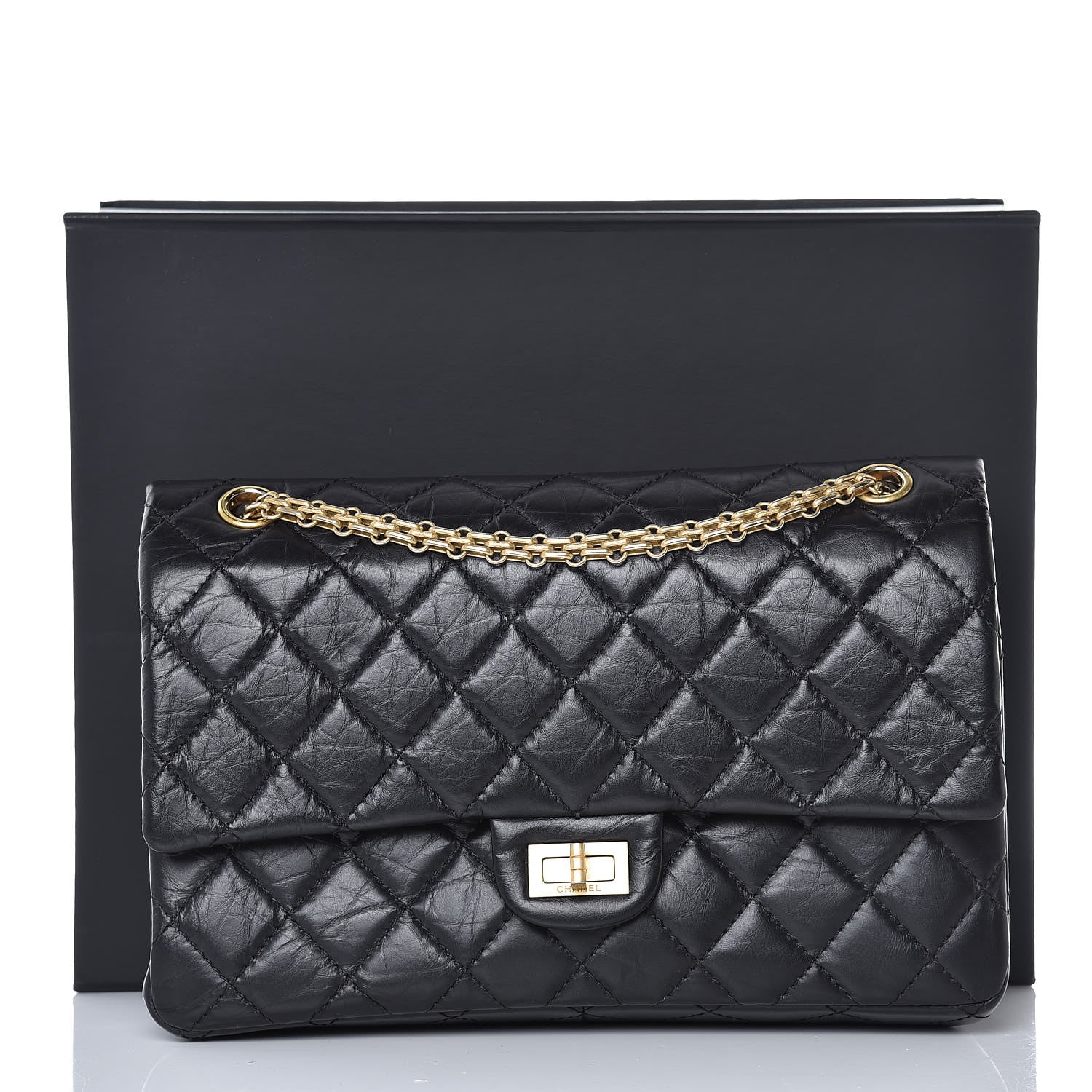Chanel Aged Calfskin Quilted 2.55 Reissue 226 Flap Black 10 of 10