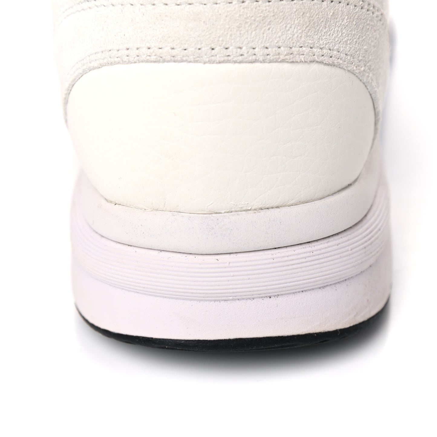 Mesh Suede Calfskin Grained Calfskin Womens CC Sneakers 39.5 White Black