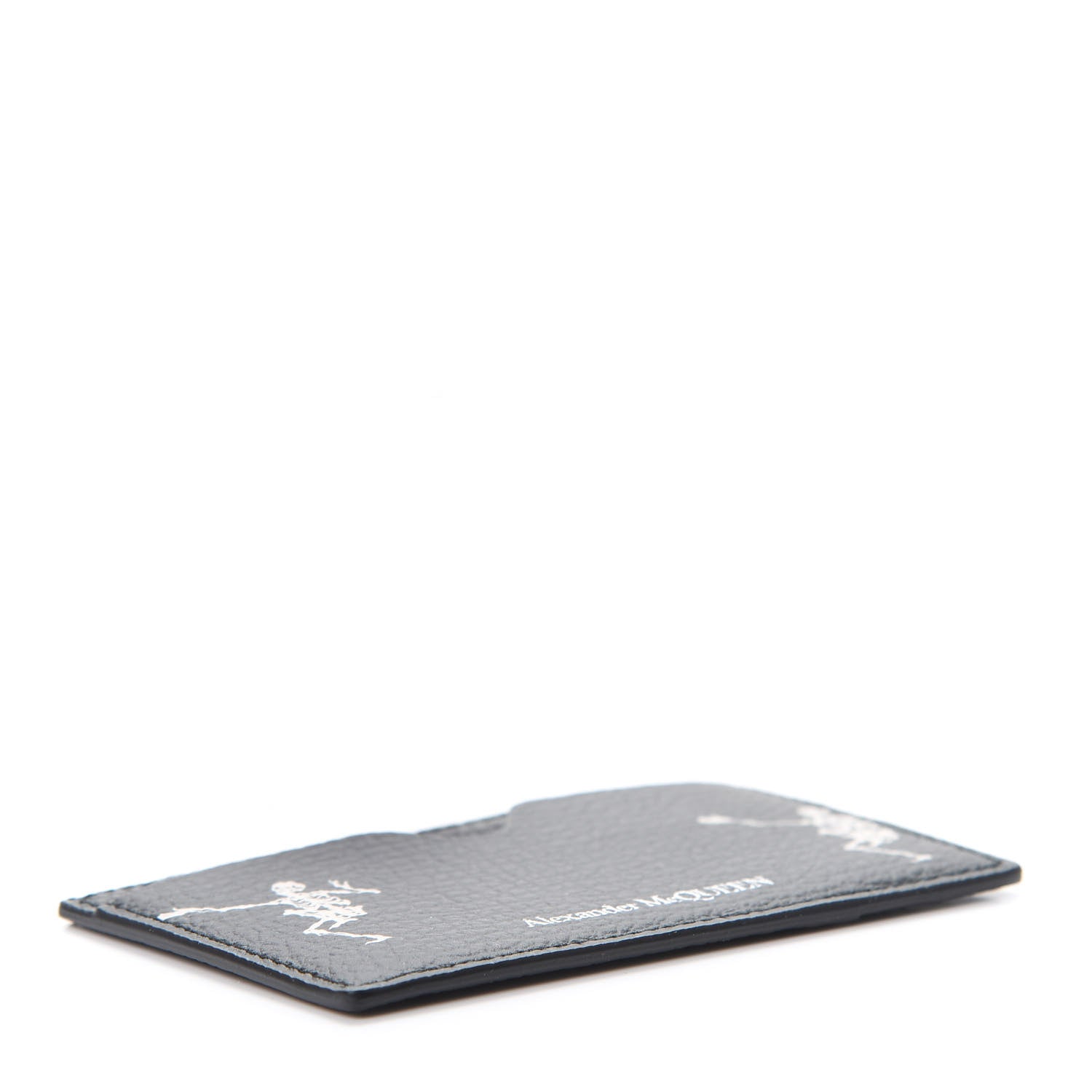 Alexander McQueen Calfskin Dancing Skeleton Card Holder Black 4 of 8