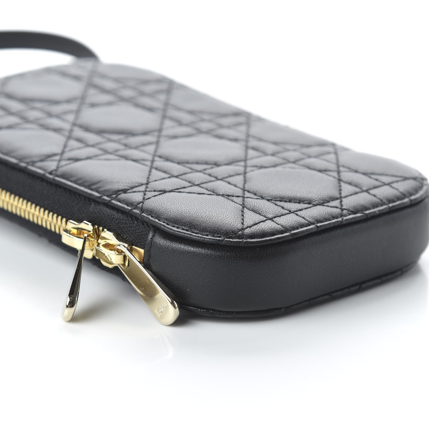 Christian Dior Lambskin Cannage Lady Dior Phone Holder Black 6 of 10