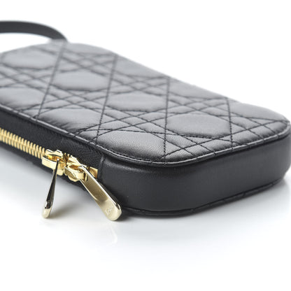 Christian Dior Lambskin Cannage Lady Dior Phone Holder Black 6 of 10