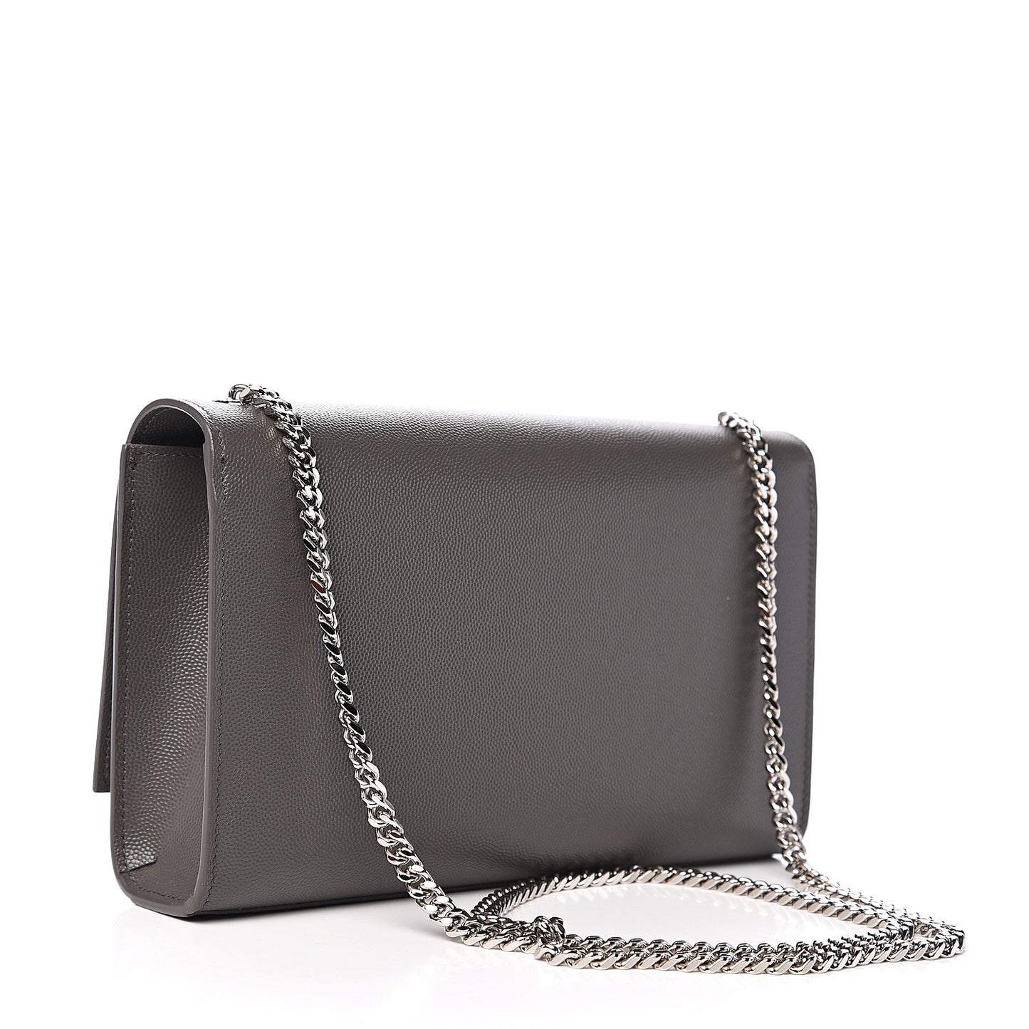 Grain De Poudre Medium Classic Monogram Kate Satchel Earth Grey
