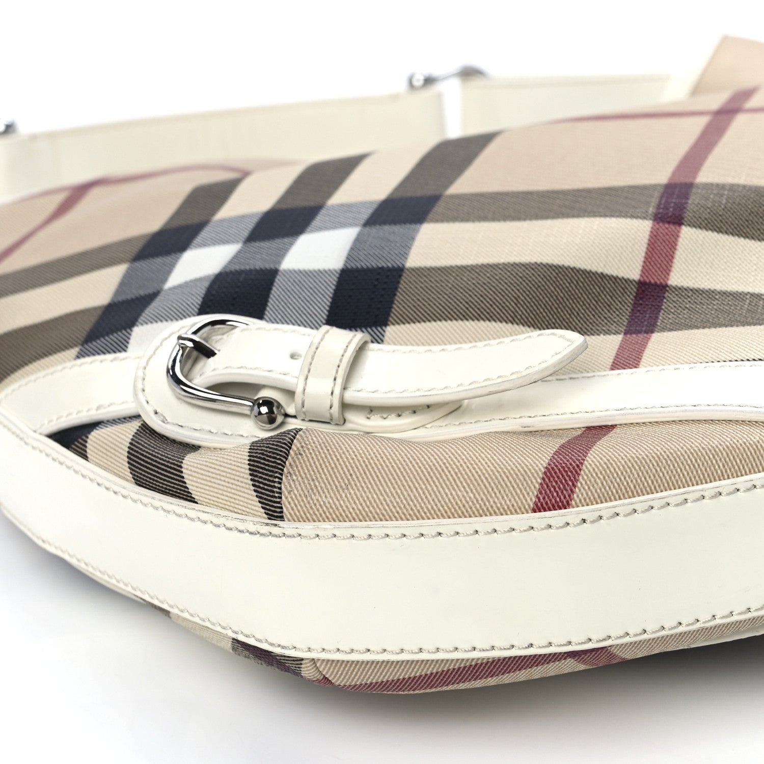 Burberry Supernova Check Large Larkin Hobo White 9 of 12