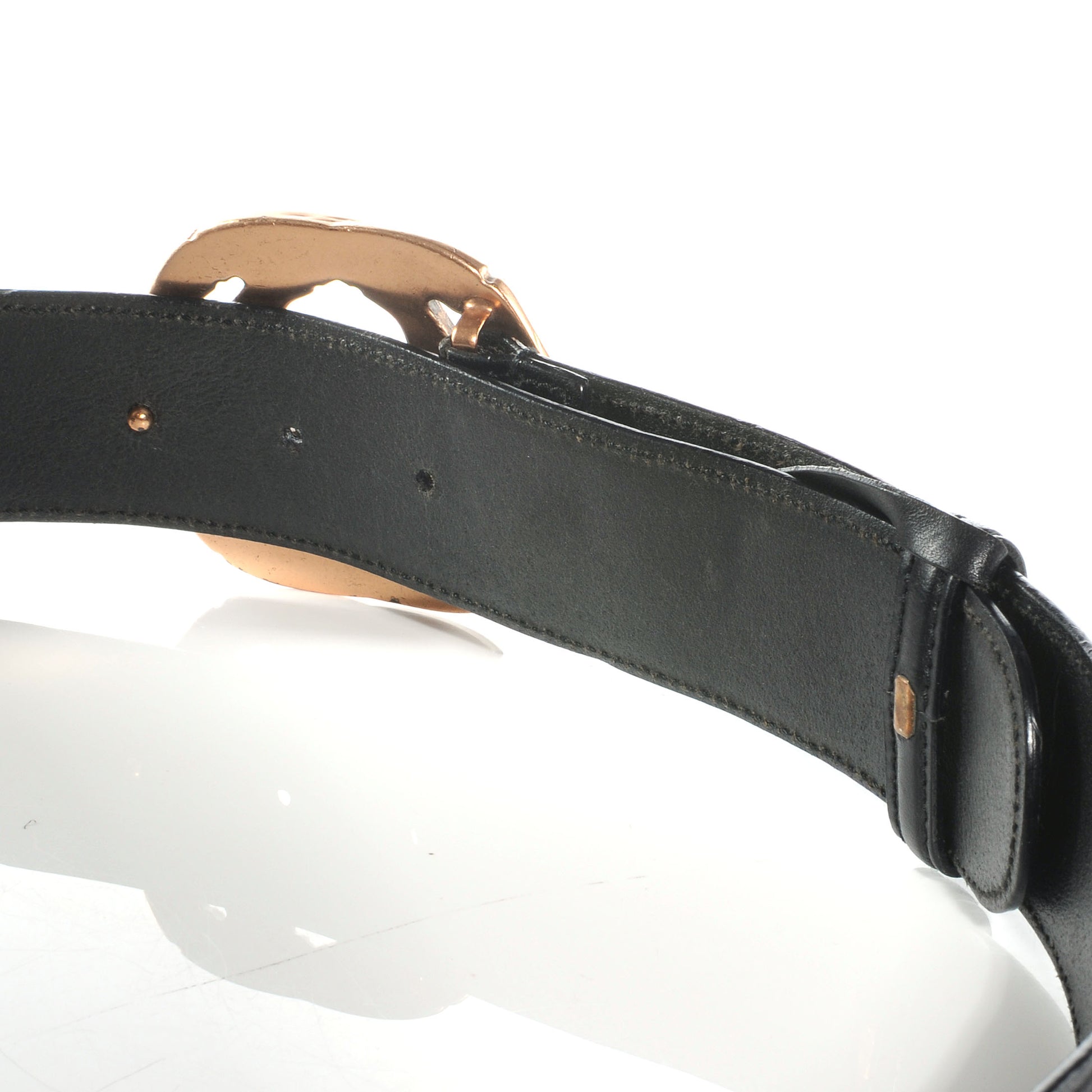 Gucci Leather Bamboo Interlocking G Belt 85 34 Black 6 of 8