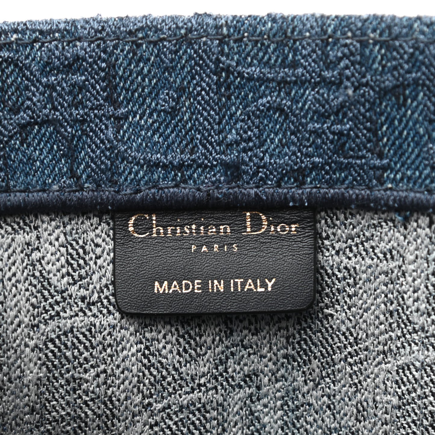 Oblique Denim Medium Book Tote Blue