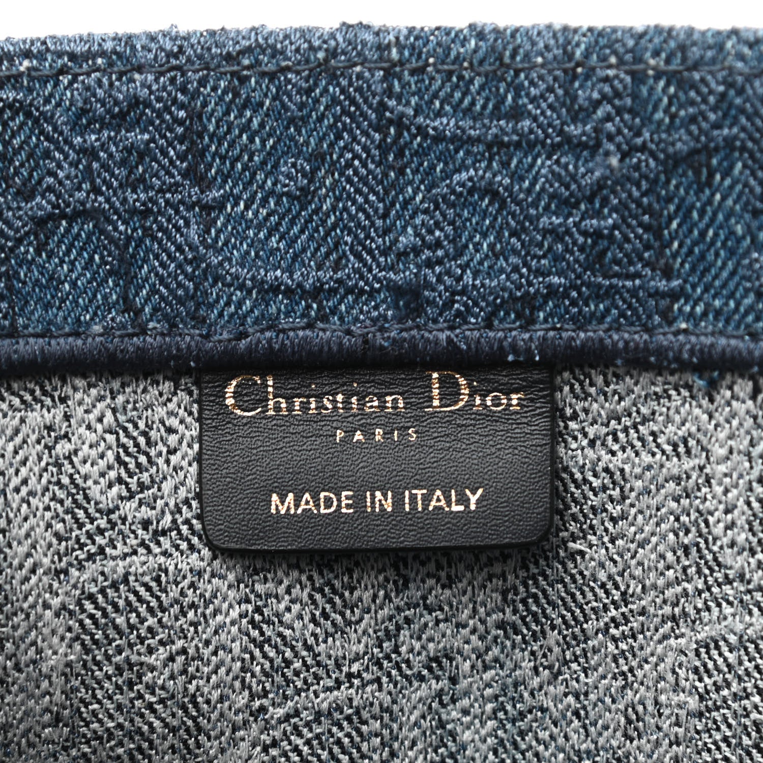 Christian Dior Oblique Denim Medium Book Tote Blue 6 of 14