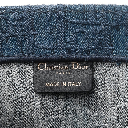 Christian Dior Oblique Denim Medium Book Tote Blue 6 of 14
