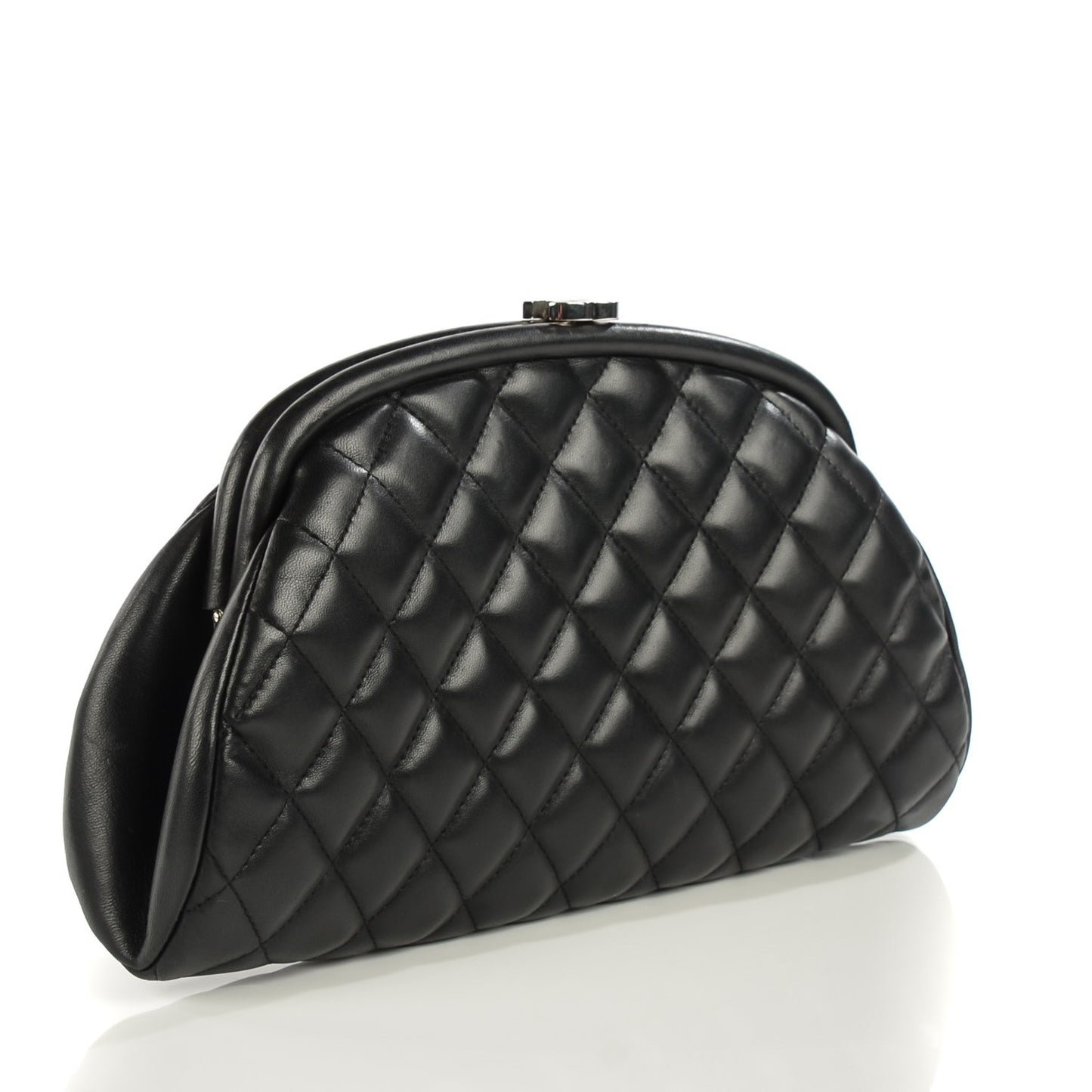 Lambskin Quilted Timeless Clutch Black