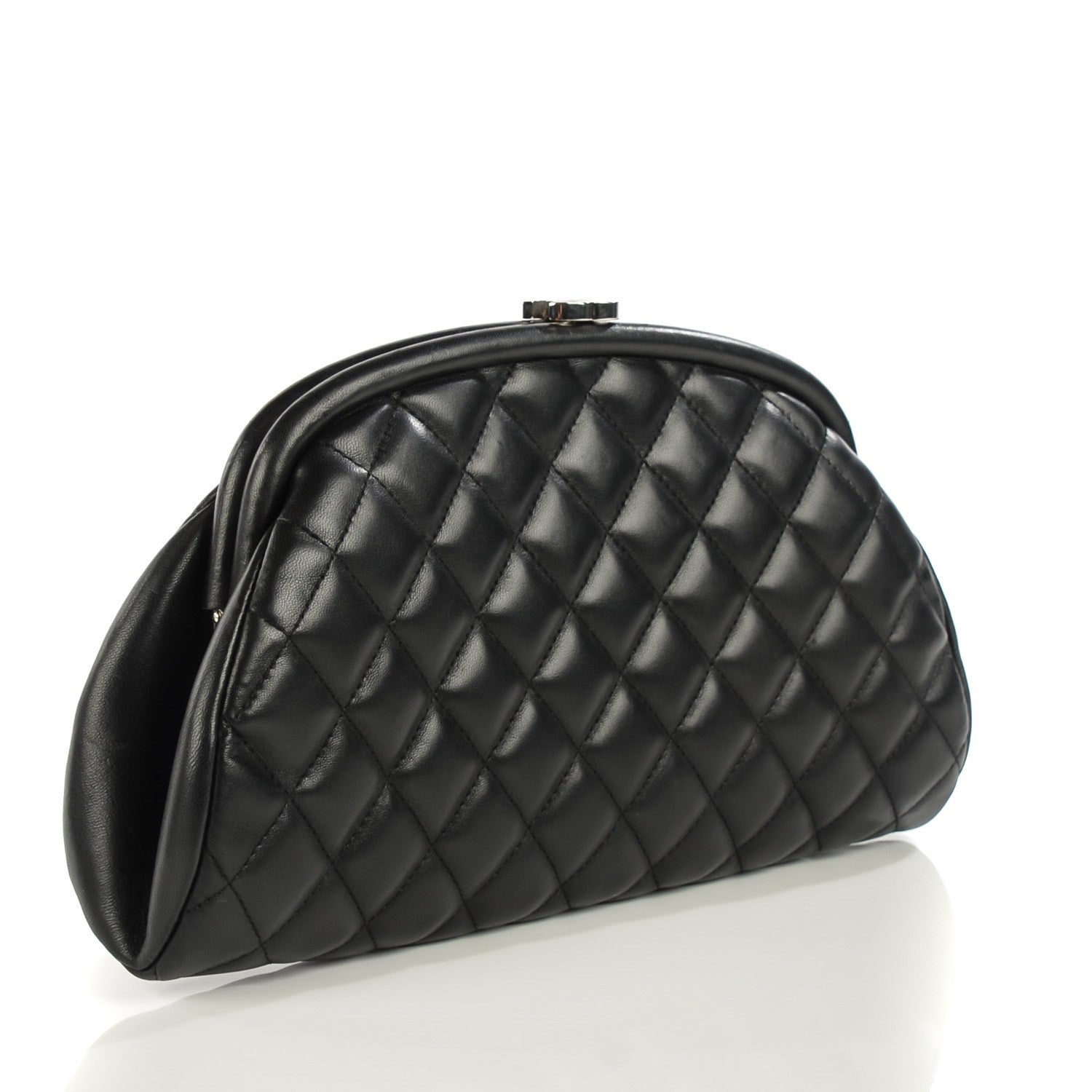 Chanel Lambskin Quilted Timeless Clutch Black 3 of 7