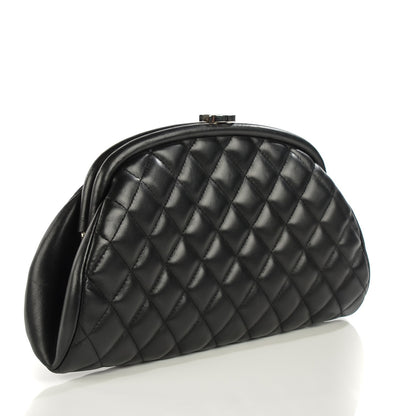 Chanel Lambskin Quilted Timeless Clutch Black 3 of 7