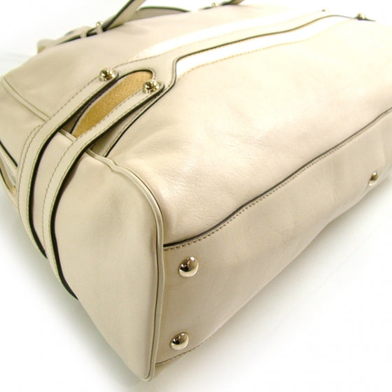 Gucci Leather Signature XL Bowler Ivory 8 of 12