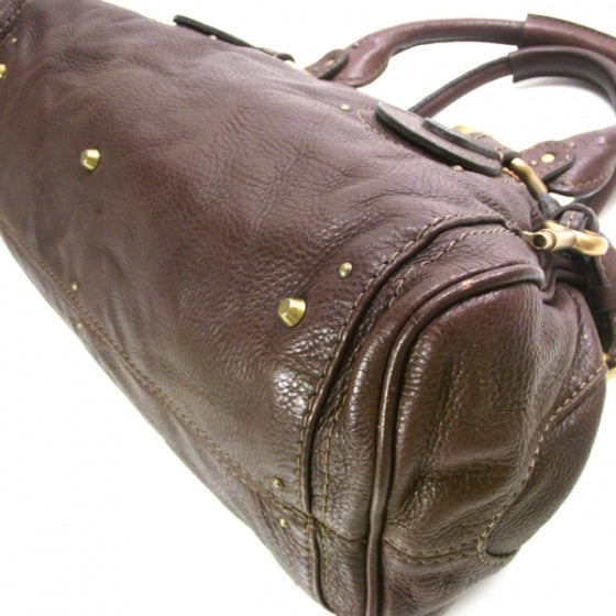 Leather Paddington Satchel Brown