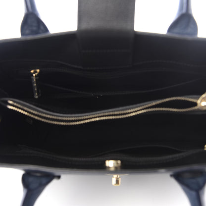 Chanel Grained Calfskin Small Neo Executive Shopper Tote Dark Blue 4 of 8