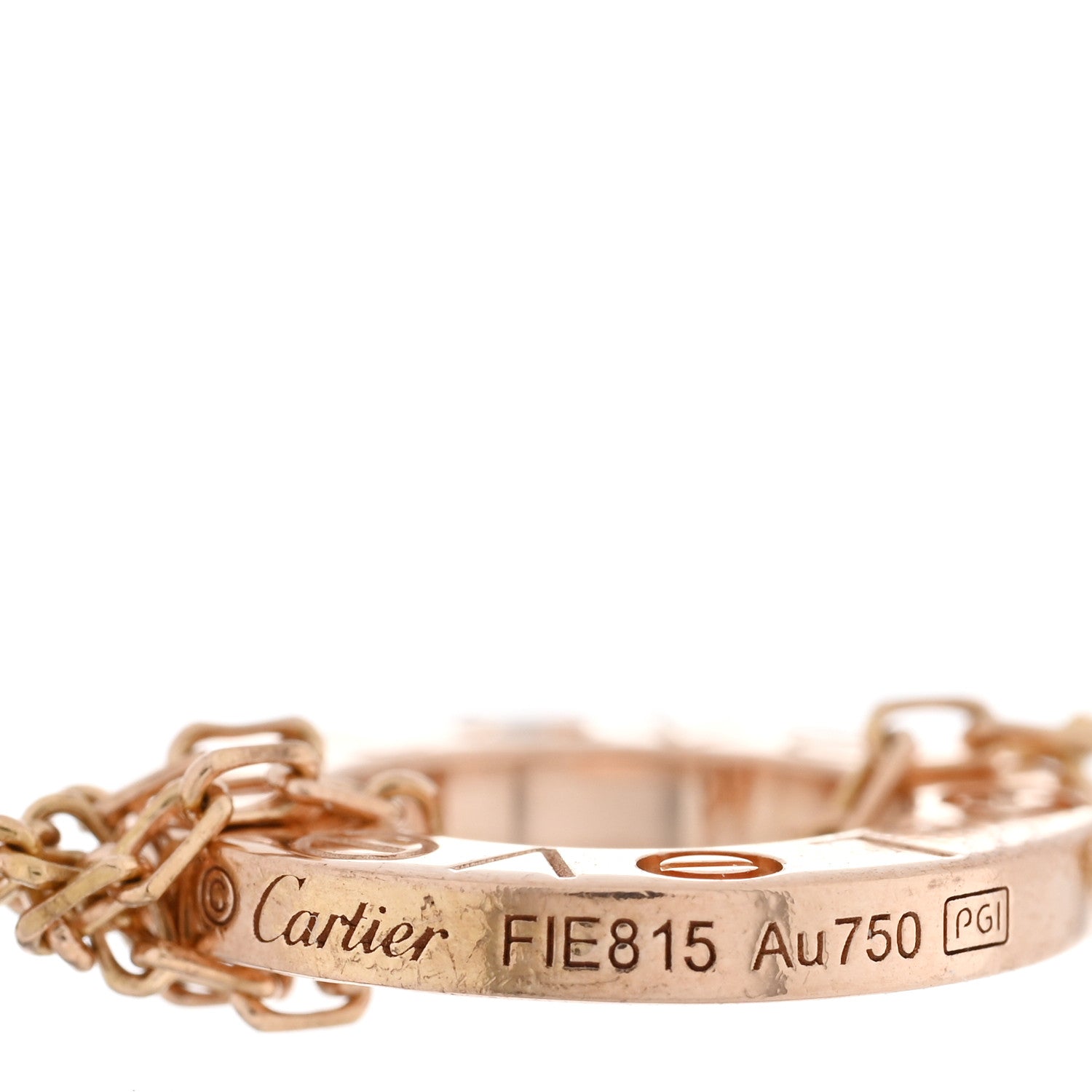 Cartier 18K Pink Gold Diamond LOVE Bracelet 3 of 4