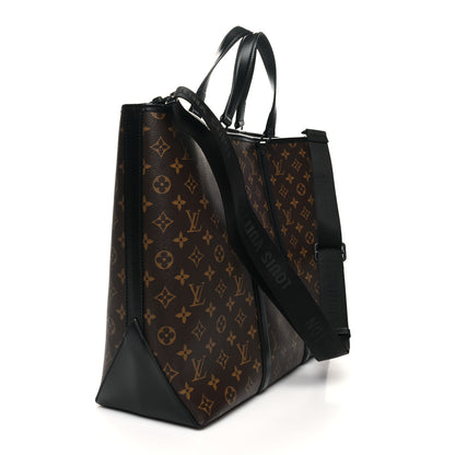 Louis Vuitton Monogram Macassar Weekend Tote GM 3 of 10