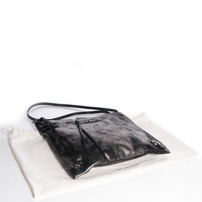 Balenciaga Metallic Calfskin Milkyway Ligne Papier Messenger Black 4 of 10