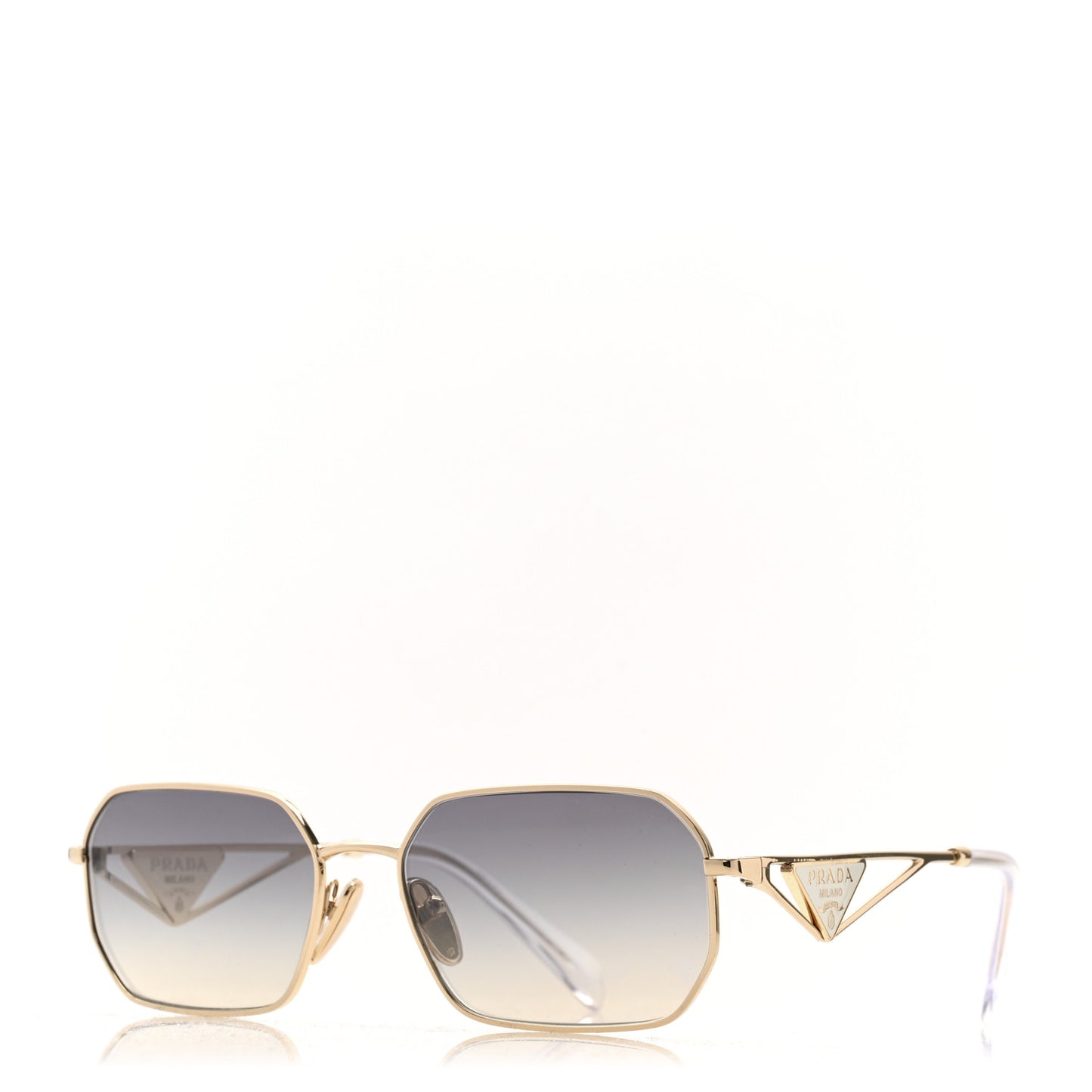 Metal Symbole Triangle Logo Sunglasses SPR A51 Gold Blue