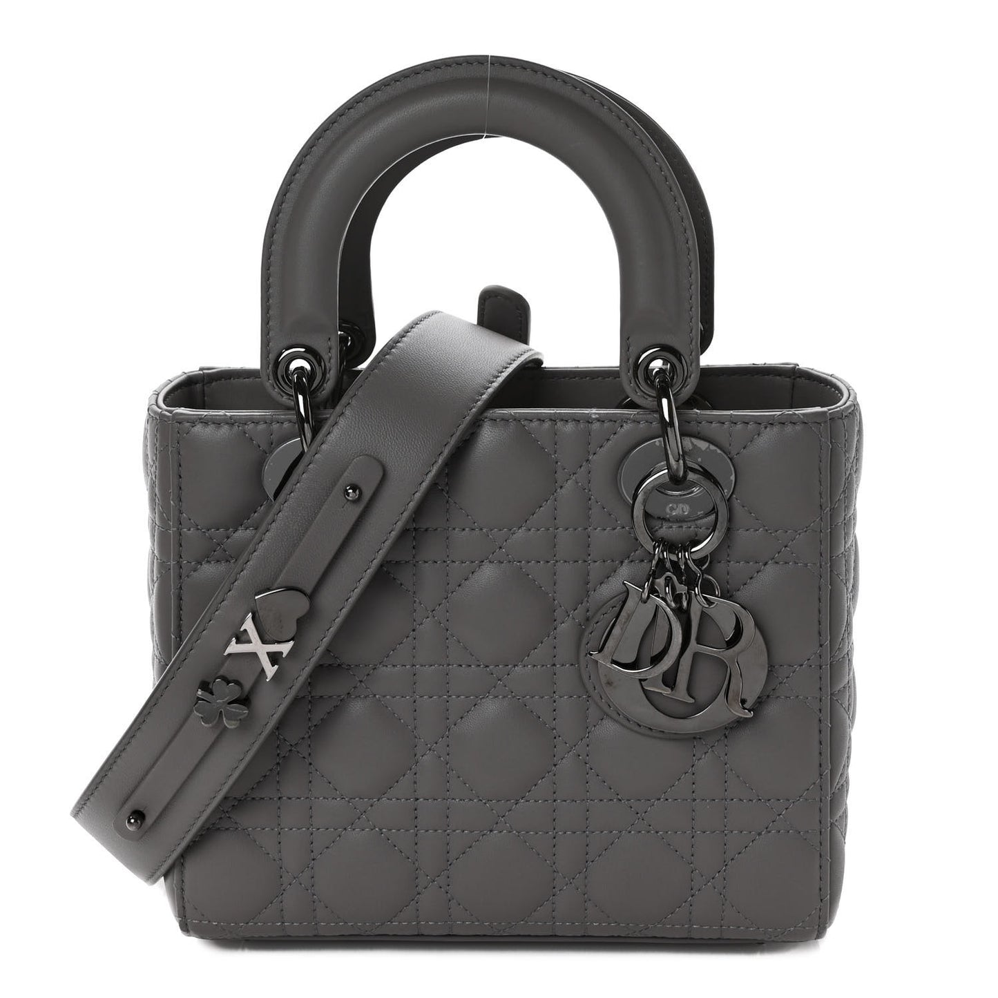 Lambskin Cannage Small My ABCDior Lady Dior Grey