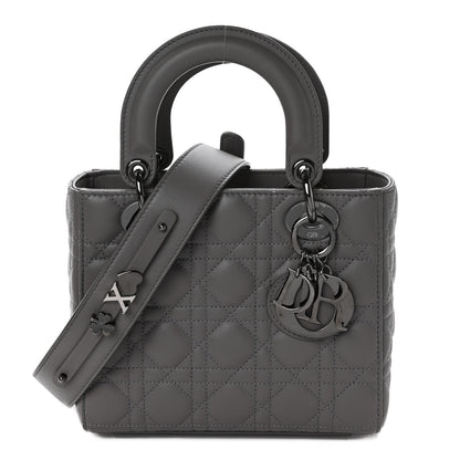Christian Dior Lambskin Cannage Small My ABCDior Lady Dior Grey 1 of 10