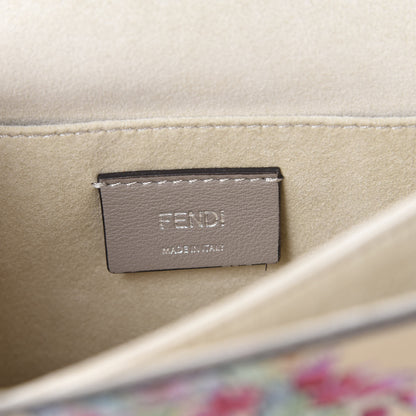 Fendi Vitello Marie Antoinette Print Rosebud Kan I Shoulder Bag Panna Multicolor 7 of 10