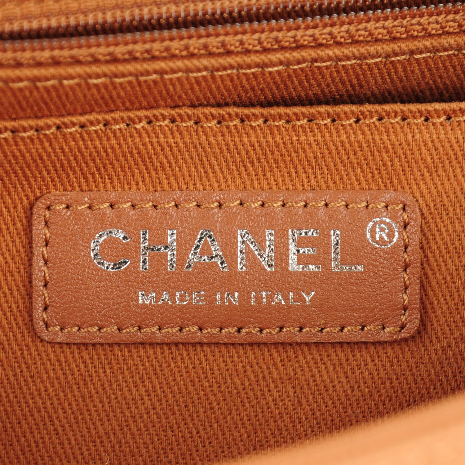 Chanel Washed Caviar Quilted Large Turn Around Ligne Flap Camel 6 of 7