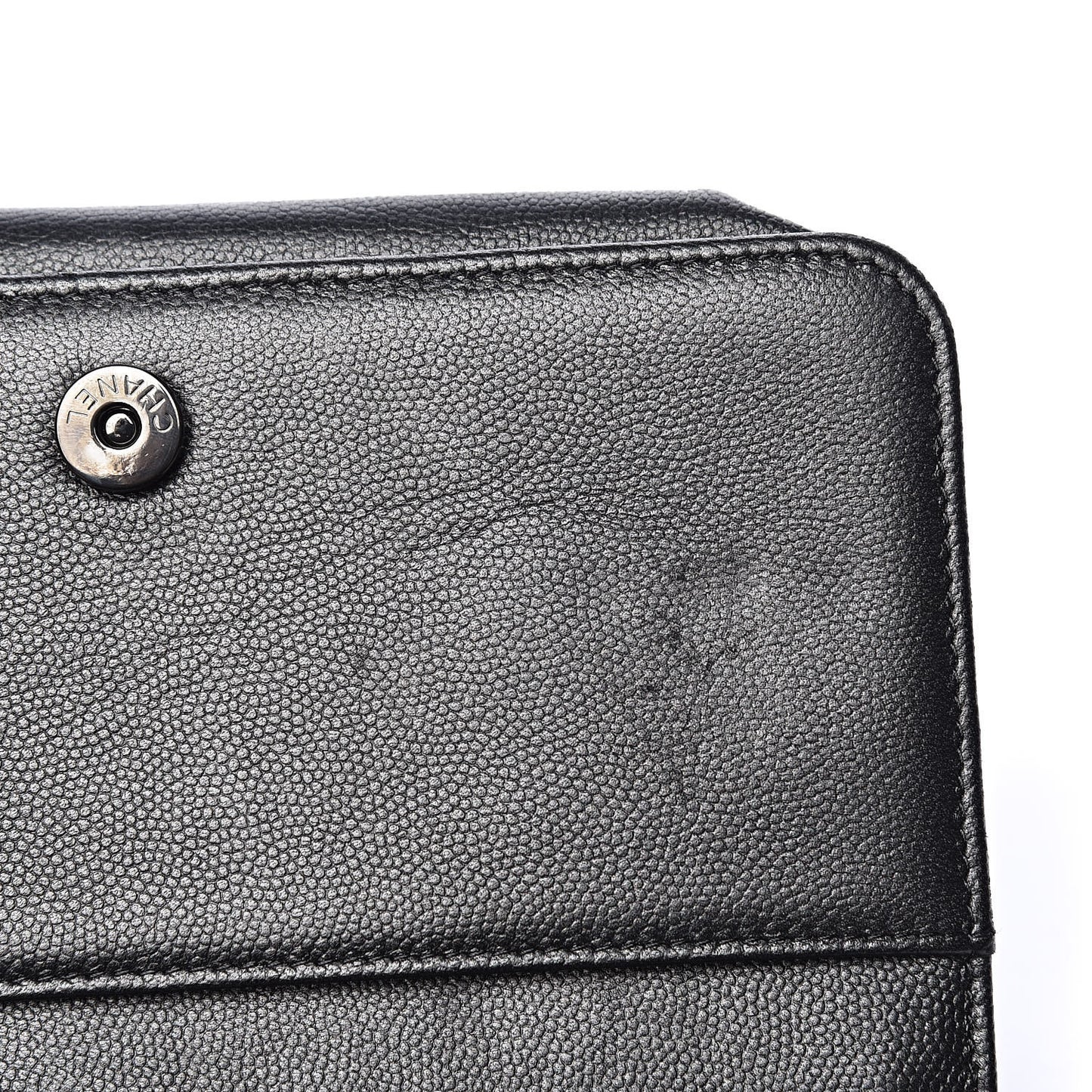 Caviar Quilted Boy Wallet On Chain WOC So Black