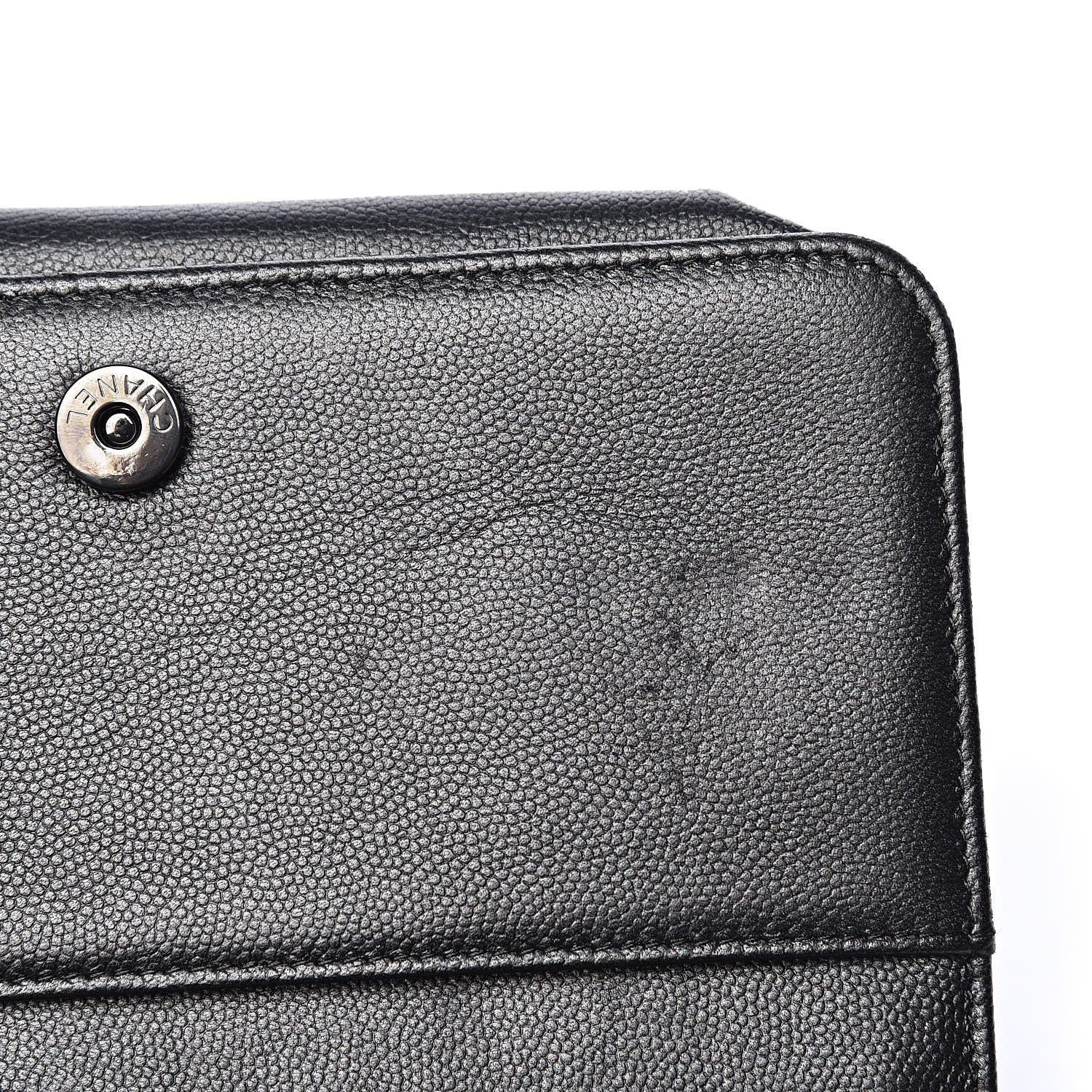 Chanel Caviar Quilted Boy Wallet On Chain WOC So Black 12 of 14