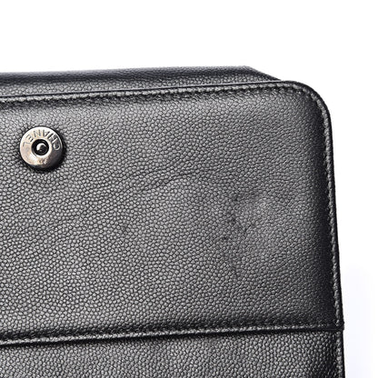Chanel Caviar Quilted Boy Wallet On Chain WOC So Black 12 of 14