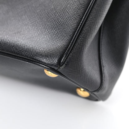 Prada Saffiano Mini Galleria Double Zip Tote Black 14 of 21