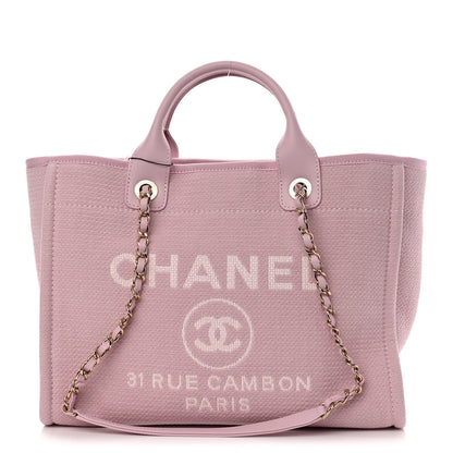 Chanel Mixed Fibers Small Deauville Tote Light Pink 3 of 11