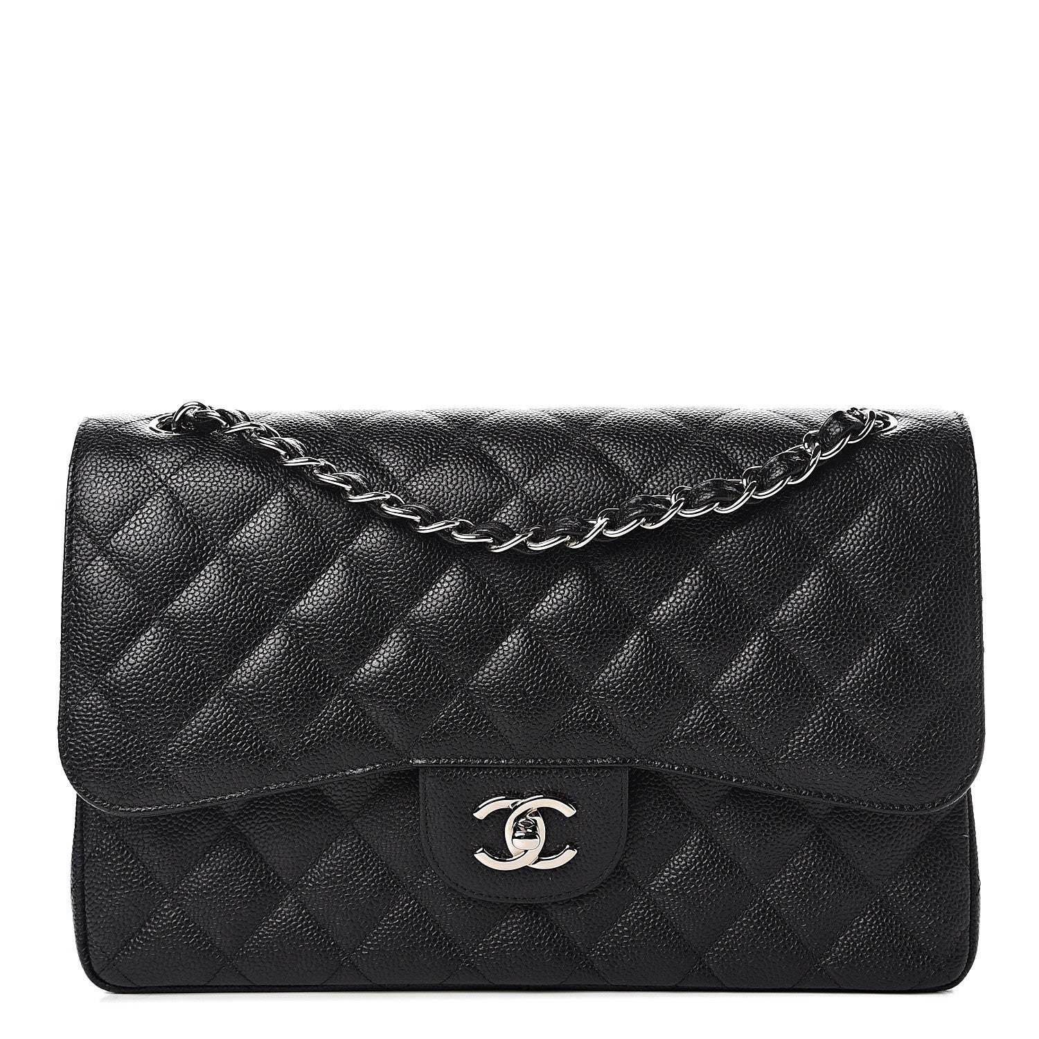 Chanel Caviar Quilted Jumbo Double Flap Black 1 of 12