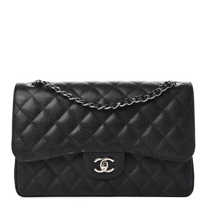 Chanel Caviar Quilted Jumbo Double Flap Black 1 of 12