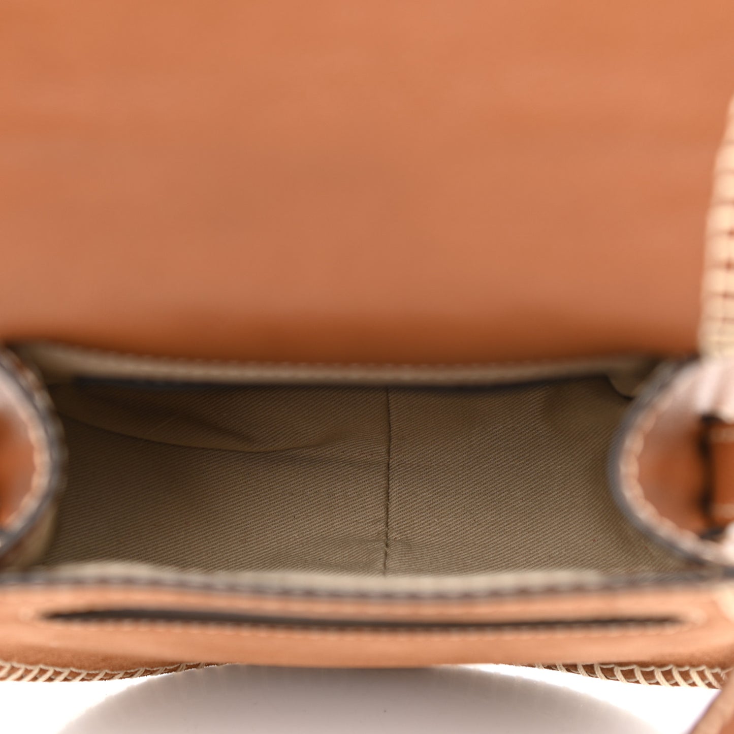 Suede Calfskin Stitched Small Marcie Round Crossbody Bag Tan