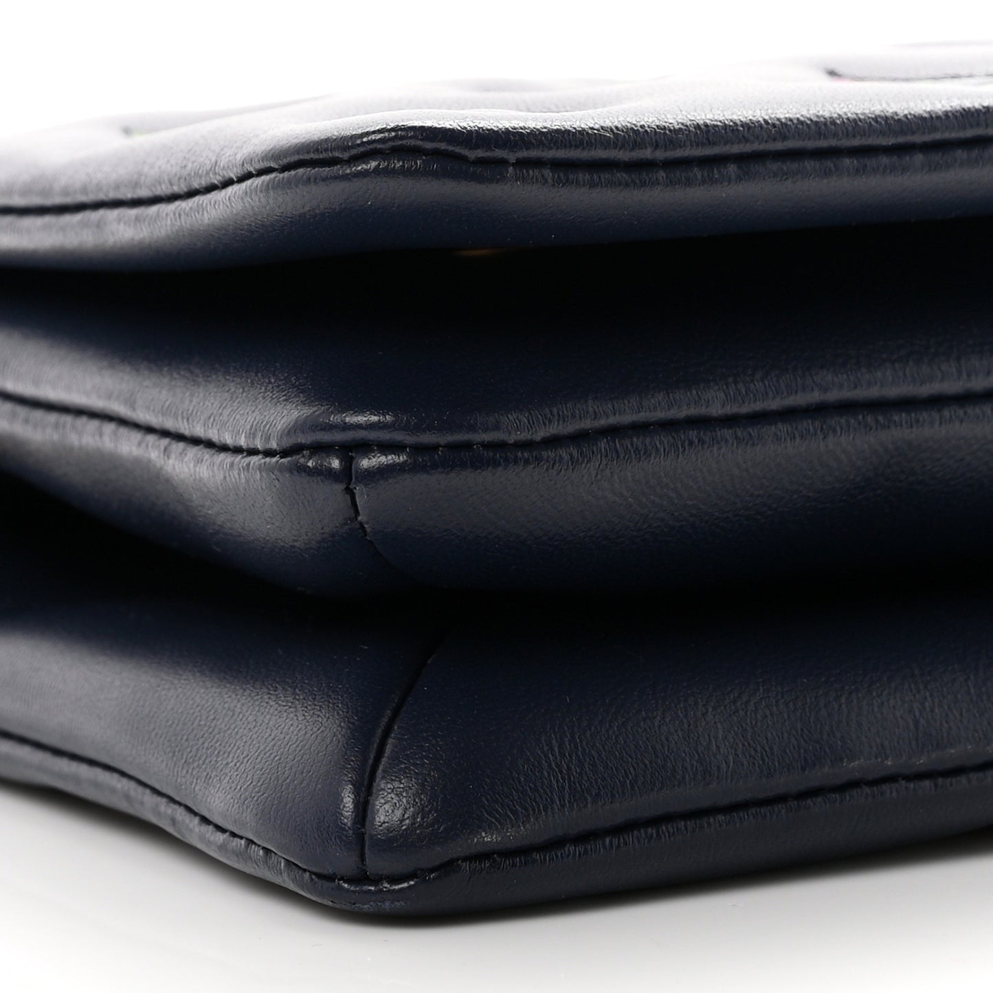 Lambskin Embossed Monogram LV Garden Pochette Coussin Navy