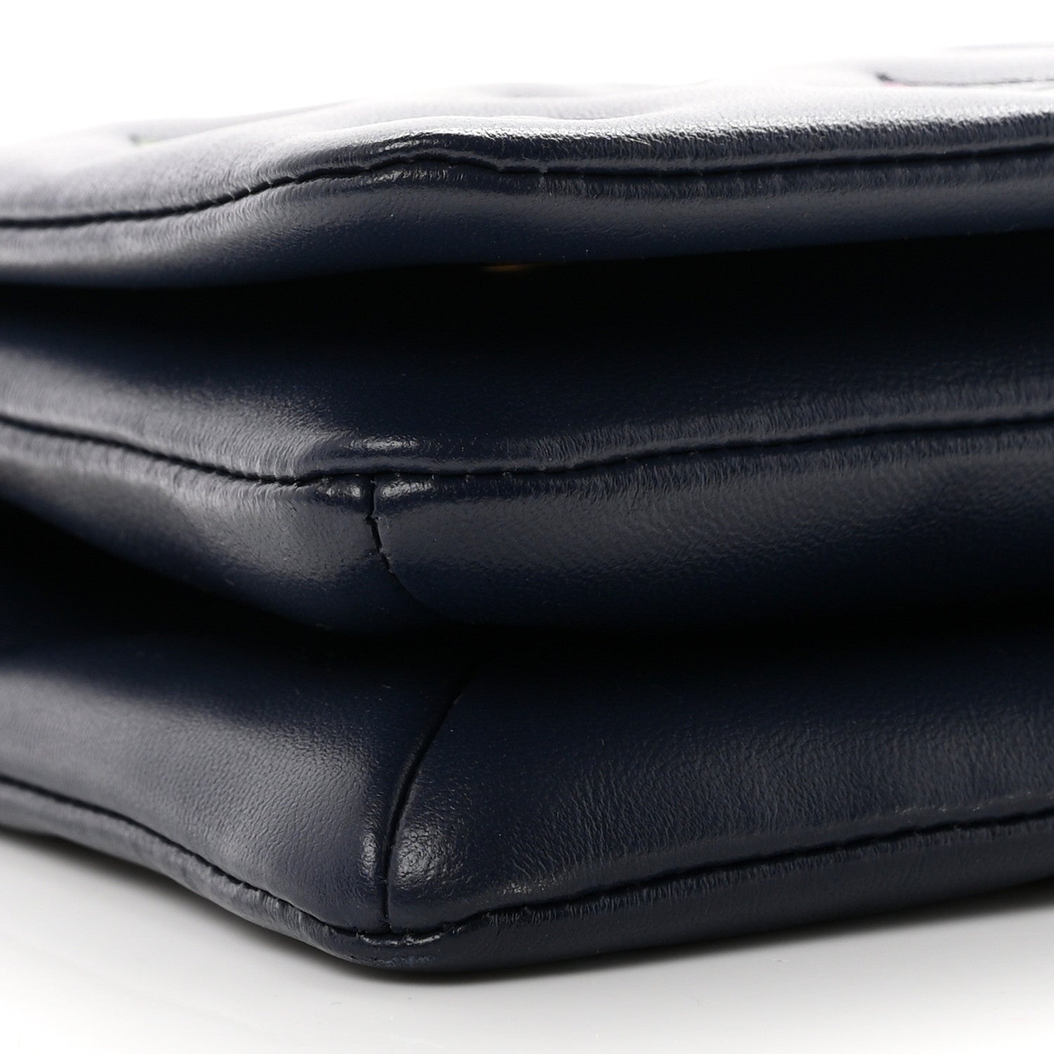 Louis Vuitton Lambskin Embossed Monogram LV Garden Pochette Coussin Navy 8 of 9