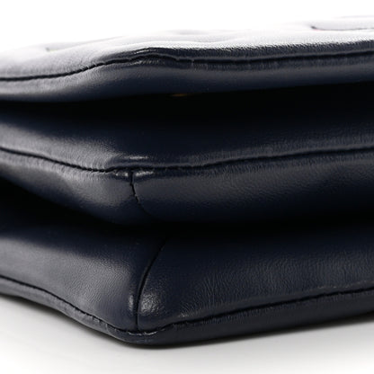 Louis Vuitton Lambskin Embossed Monogram LV Garden Pochette Coussin Navy 8 of 9