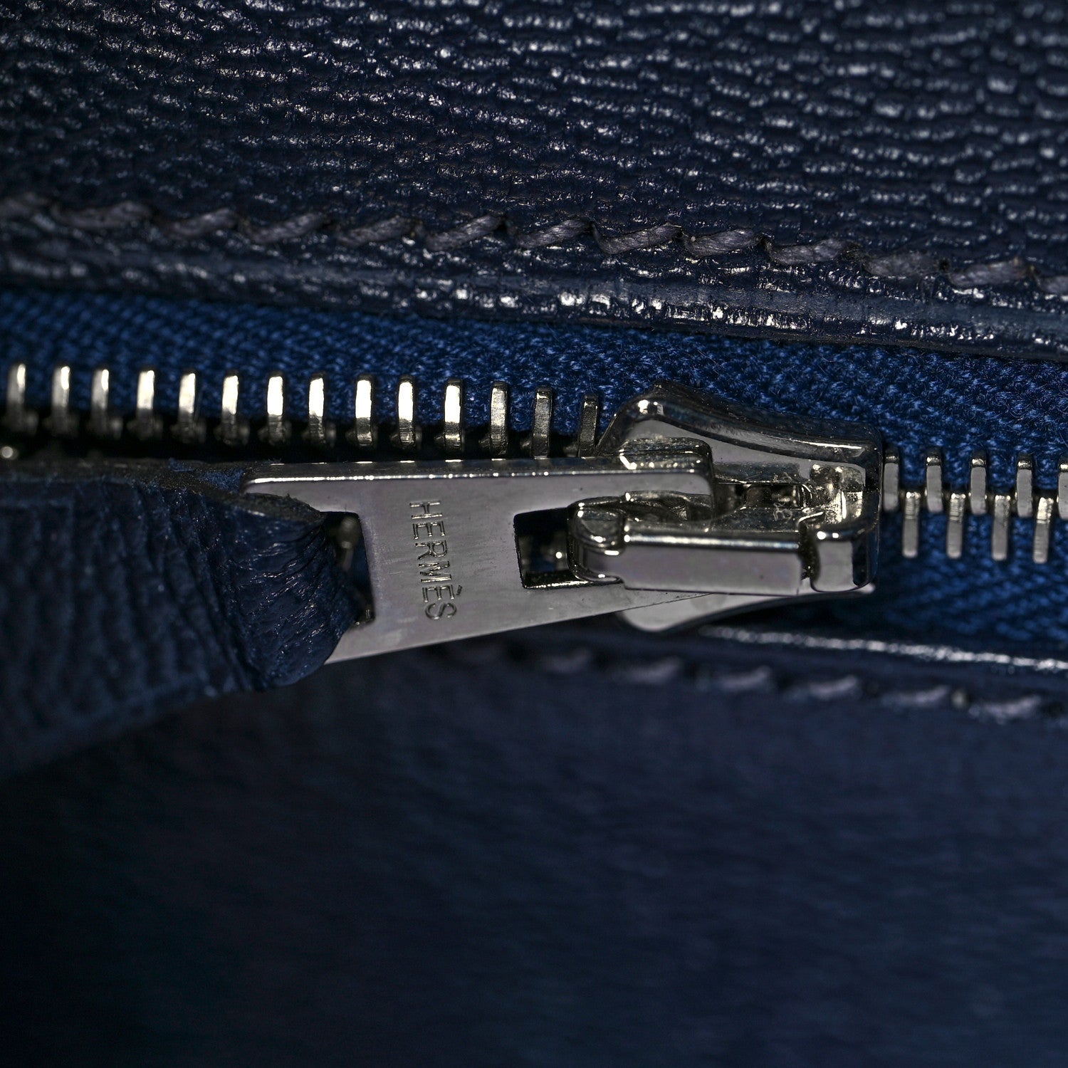 Hermes Shiny Porosus Crocodile Birkin 30 Bleu Marine 22 of 35