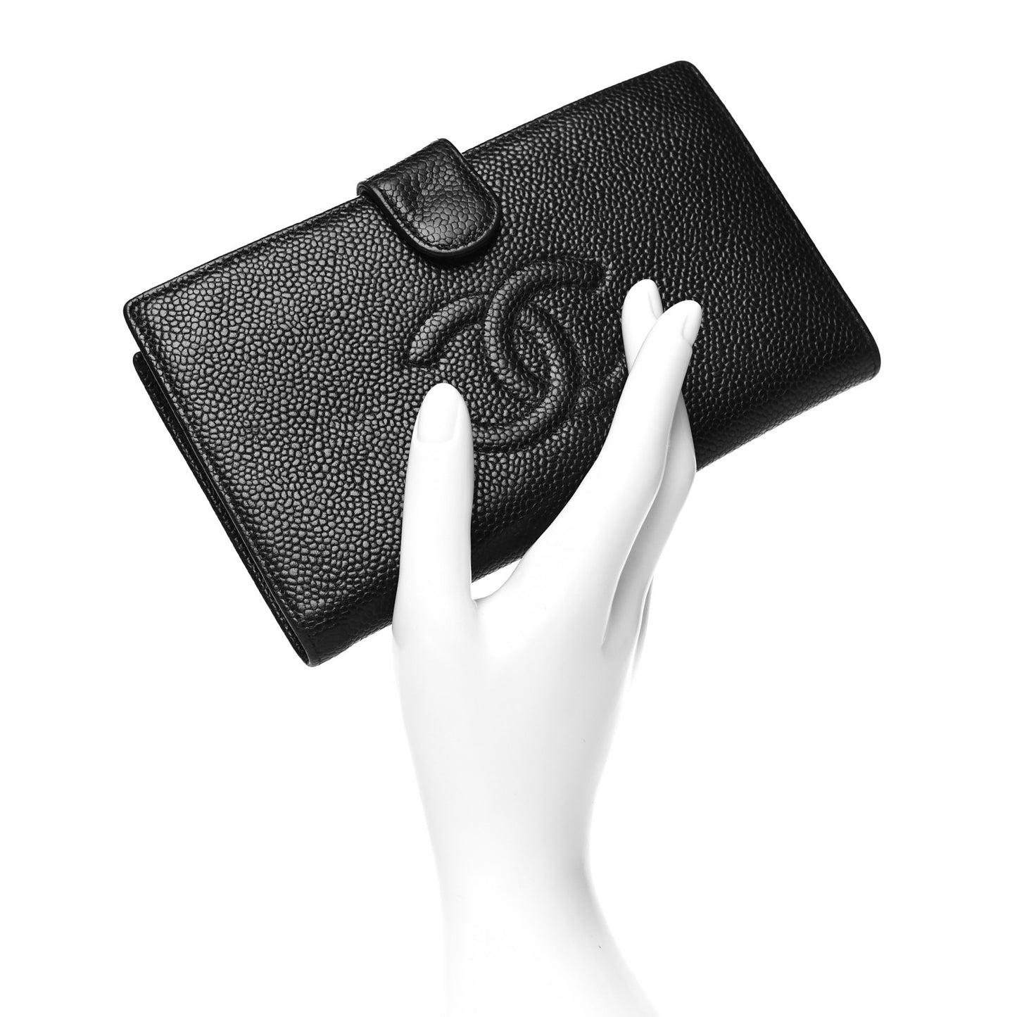 Caviar Timeless CC French Wallet Black