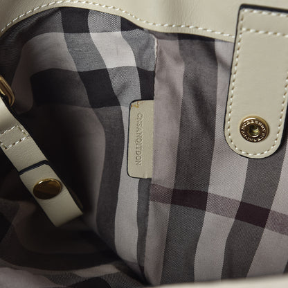 Burberry Grainy Calfskin Small Canterbury Tote Beige 6 of 18