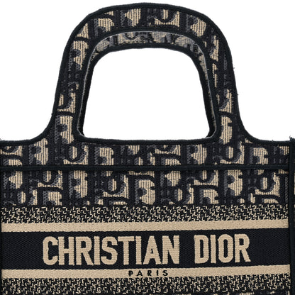 Christian Dior Oblique Mini Book Tote Blue Multicolor 6 of 10