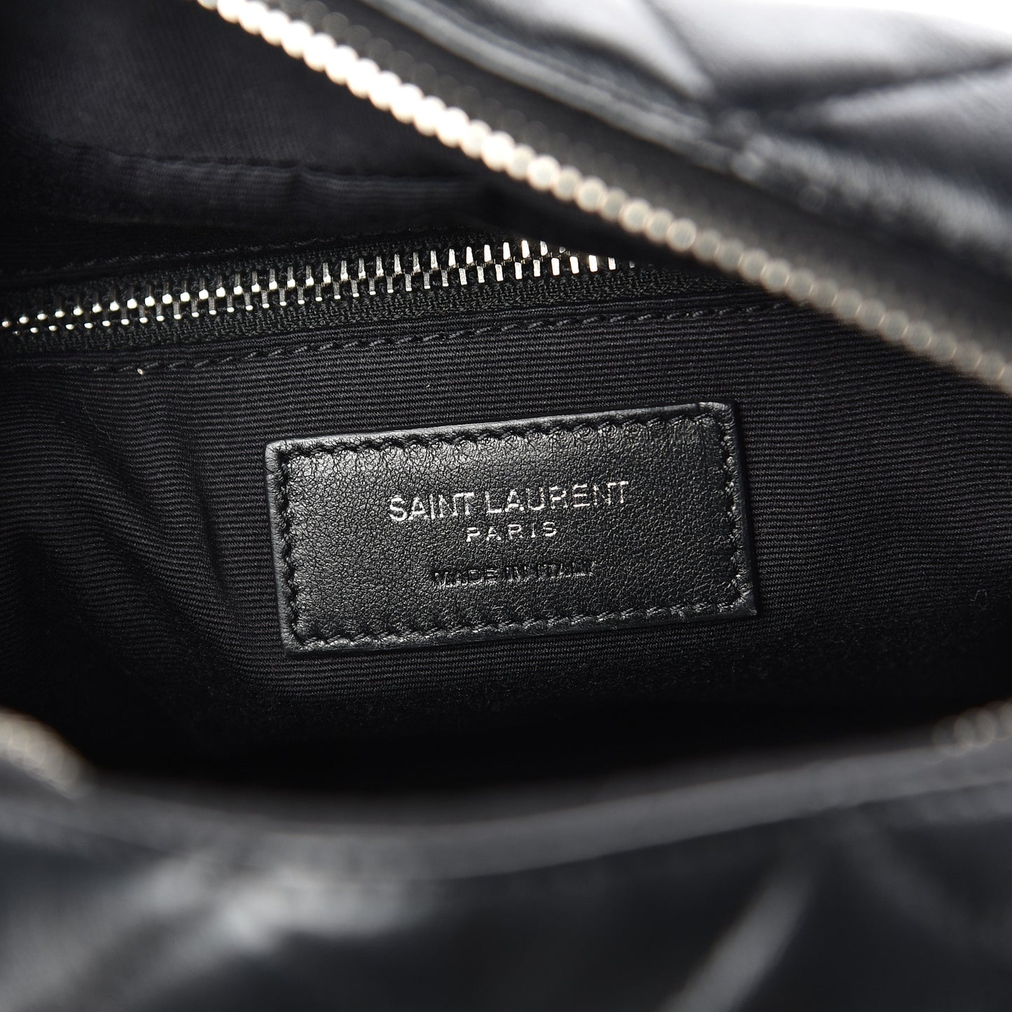 Calfskin Y Quilted Monogram Small Loulou Bowling Bag Black