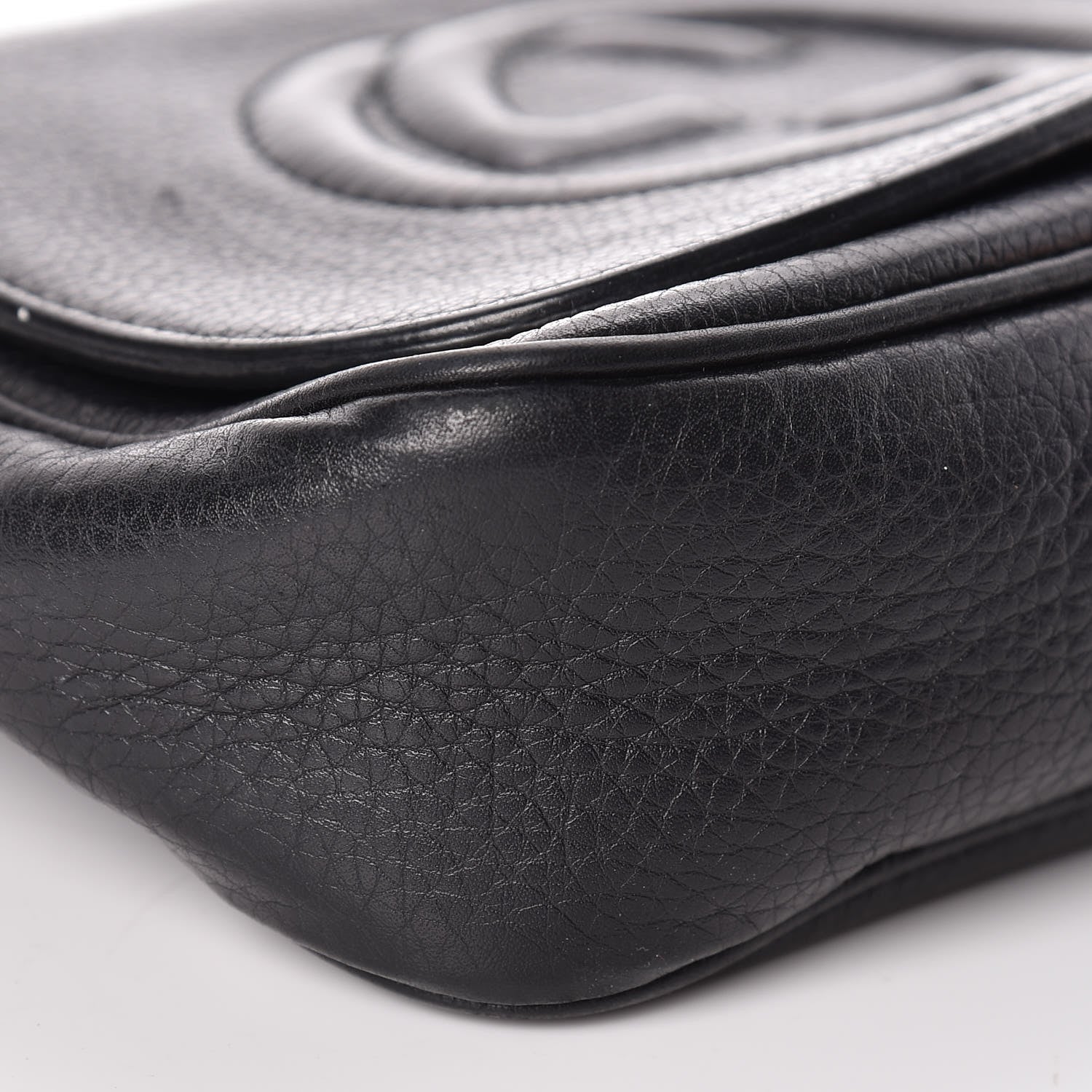 Gucci Pebbled Calfskin Small Soho Flap Crossbody Black 8 of 10