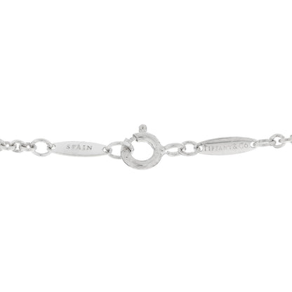 Tiffany Sterling Silver Pearl 7.5-8mm Elsa Peretti Open Heart Lariat Necklace 4 of 5