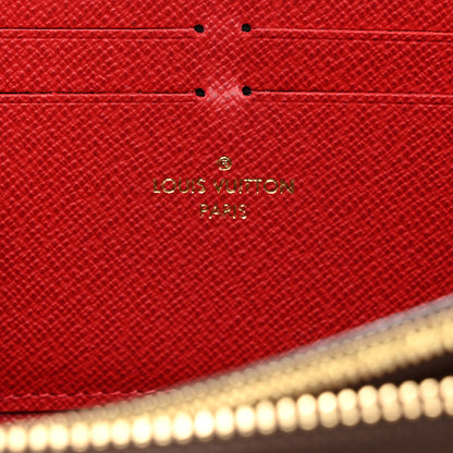 Louis Vuitton Damier Ebene Clemence Wallet Cherry 6 of 8