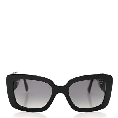 Chanel Acetate Calfskin Polarized Square Sunglasses 5473-Q Black 2 of 7
