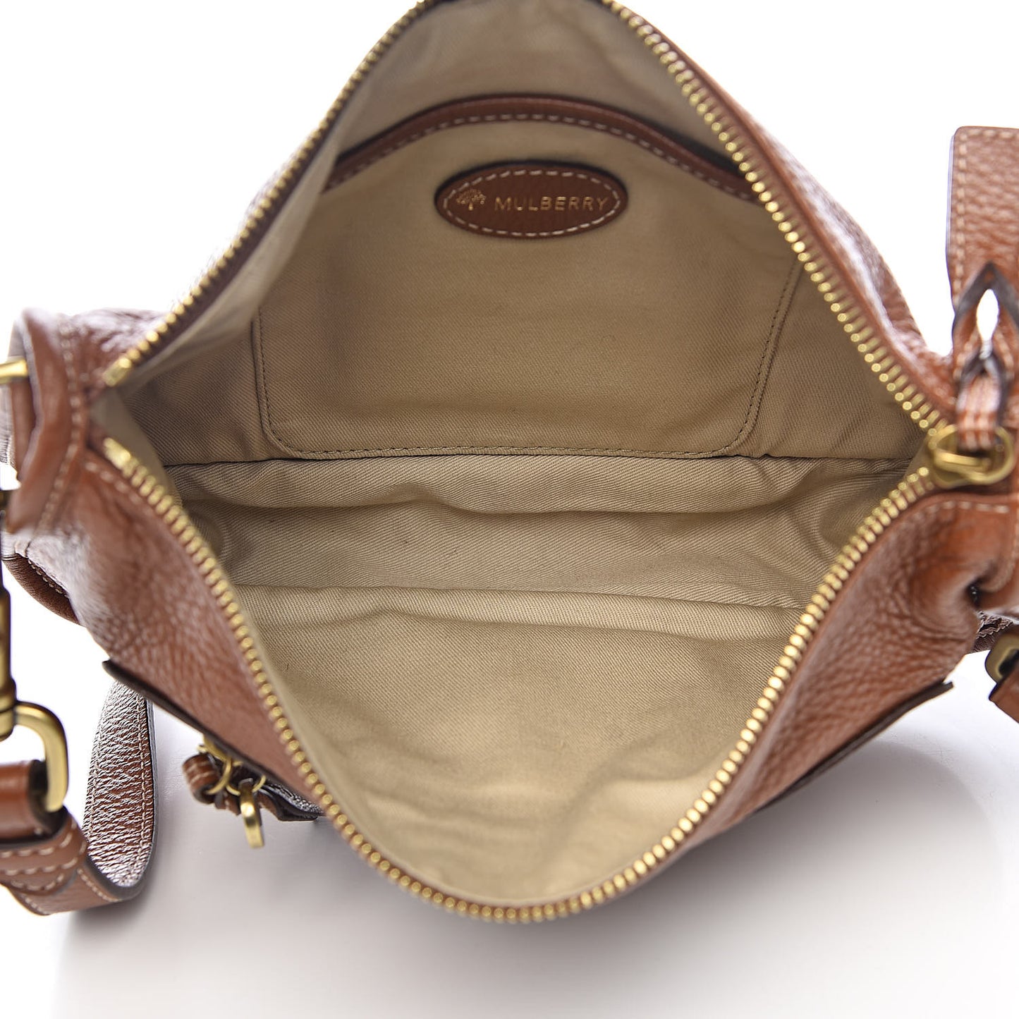 Pebbled Calfskin Somerset Satchel Oak